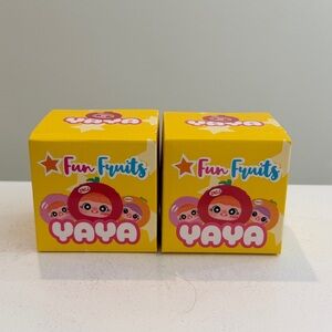 New Baby Three 2 pk Yaya FUN FRUITS Plush Pendant Blind Box